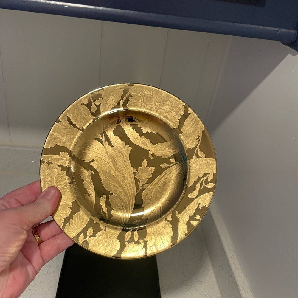 Versace by Rosenthal Vanity La Doree SET OF 2 Plates - NEW IN BOX